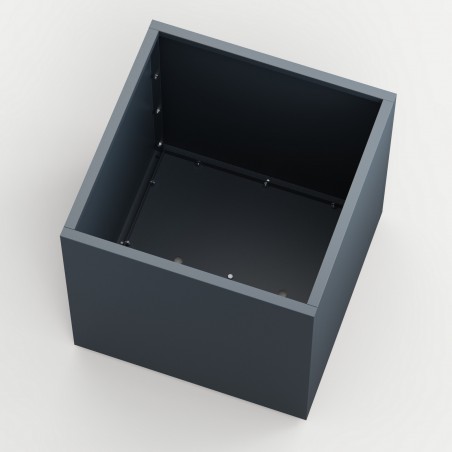 Cubo Herstera PLANTER CUBE 70 planter in Anthracite metal 70x70x70 cm