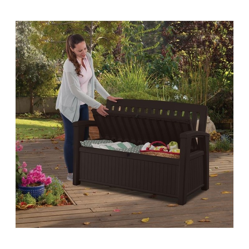 Keter Chest in PATIO BENCH Graphite Resin