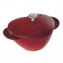 Cocotte Coeur 20 cm Rouge en Fonte