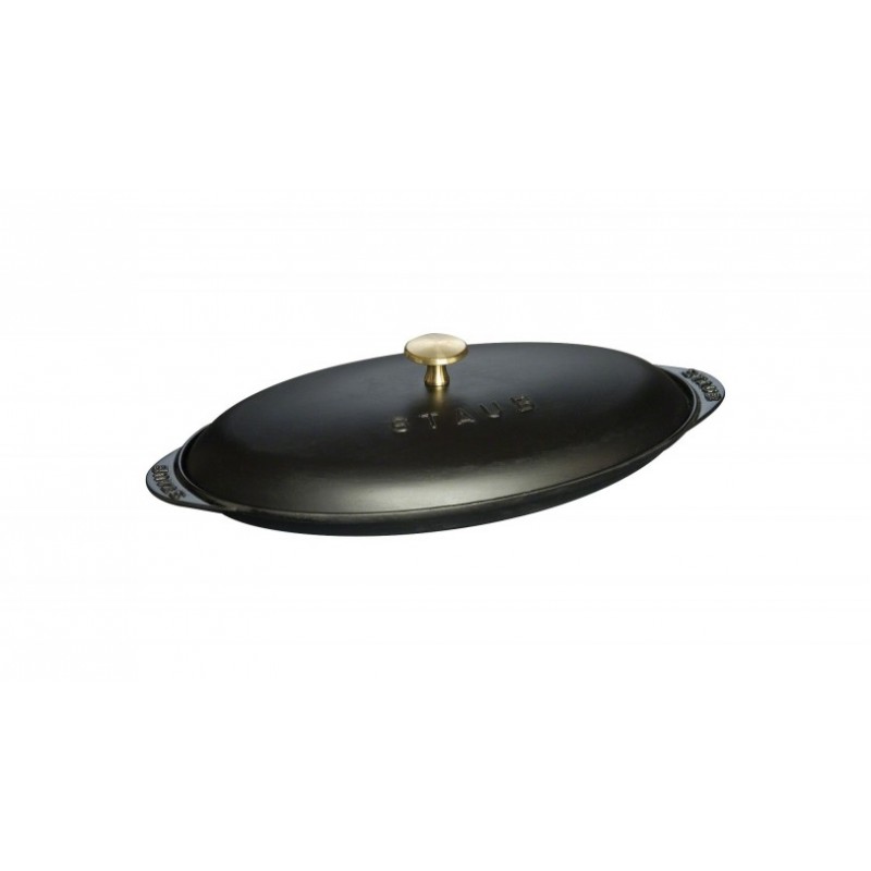 Cast Iron Fish Pan 31 cm Black