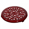 Sous Pot 23 cm Rouge en Fonte