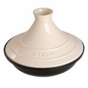 Tajine 20 cm Cream in Cast Iron with Ceramic Lid