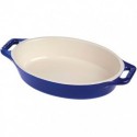 Dark Blue Oval Gratin Dish 22 cm in Ceramic