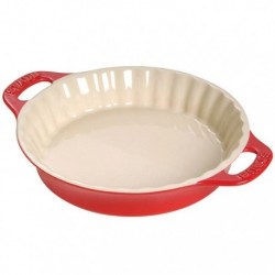 Round Cake Tin 17 cm Red in Ceramic