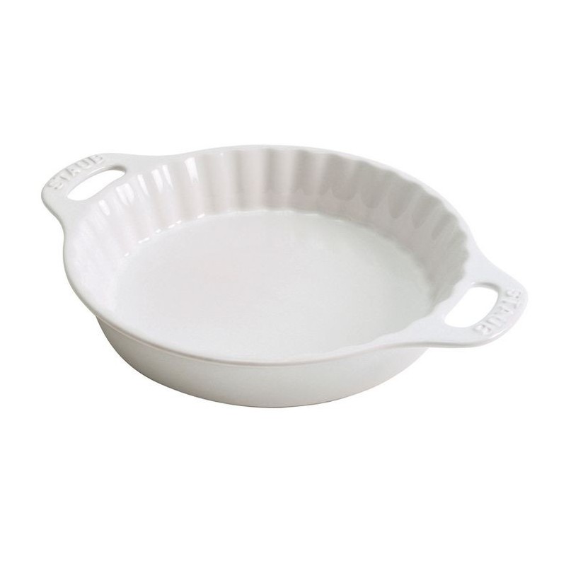 Round Cake Tin 30 cm White in Ceramic