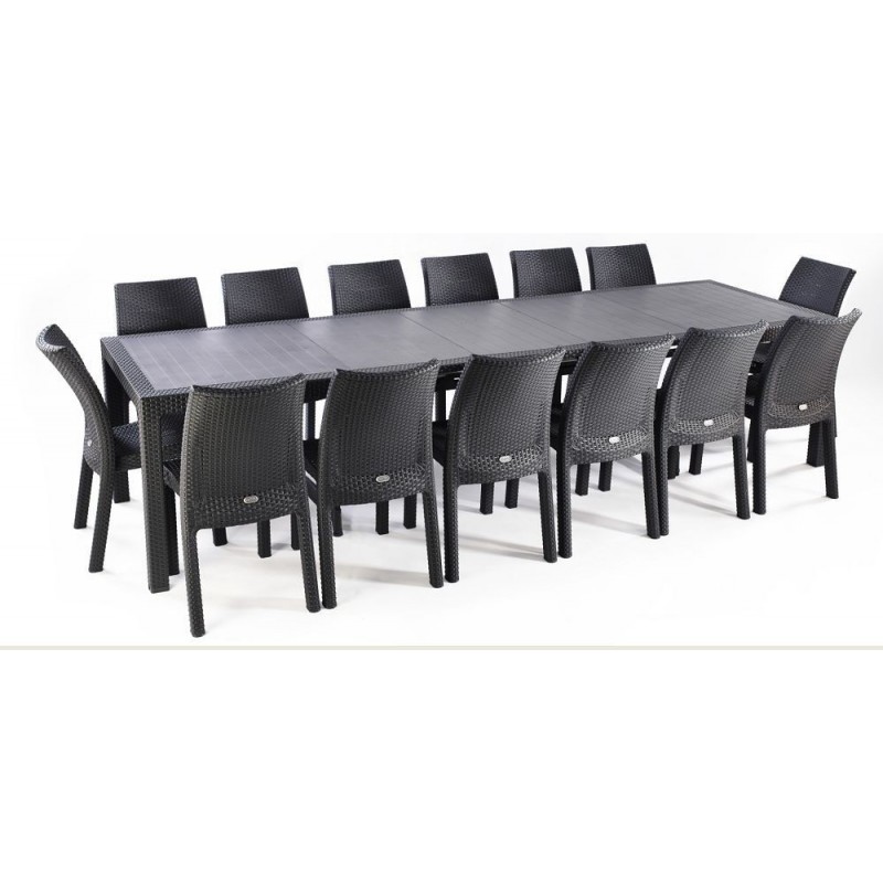 Keter Table Télescopique SYMPHONY 3 Extensions Graphite