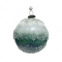 Glass balls to hang Artic Blue dim 10 cm Box of 2