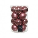 Glass balls to hang Velvet Pink dim 8 cm Box of 16