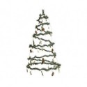 Hanging Spiral Christmas Tree Luminous White dim 58 cm