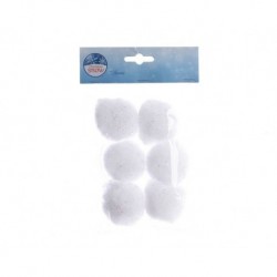 Snow globes White dim 5 cm Box of 6