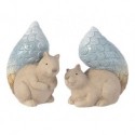 Squirrels Cream dim 7.5x13.5x15 cm 8x14.5x14 cm Single Piece