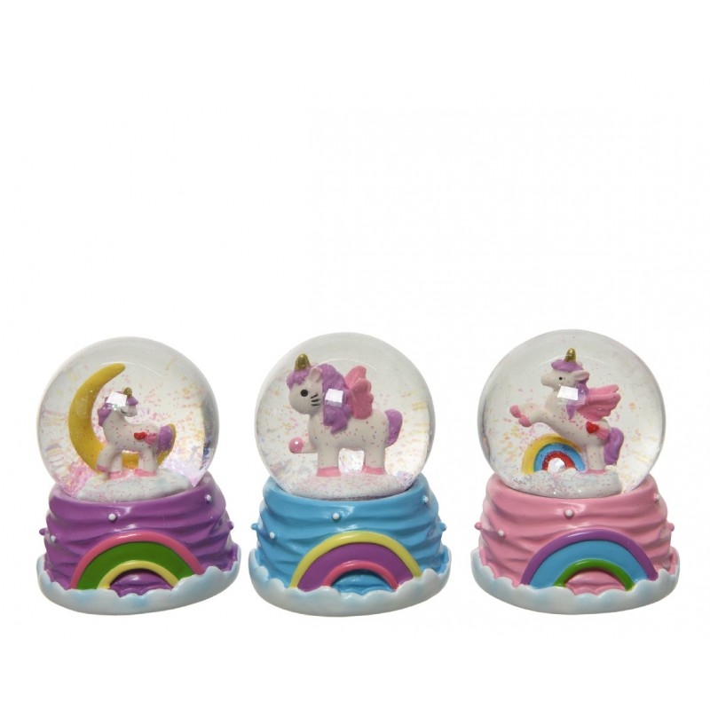 Mini Boules de Neige avec Licorne 5,5 cm