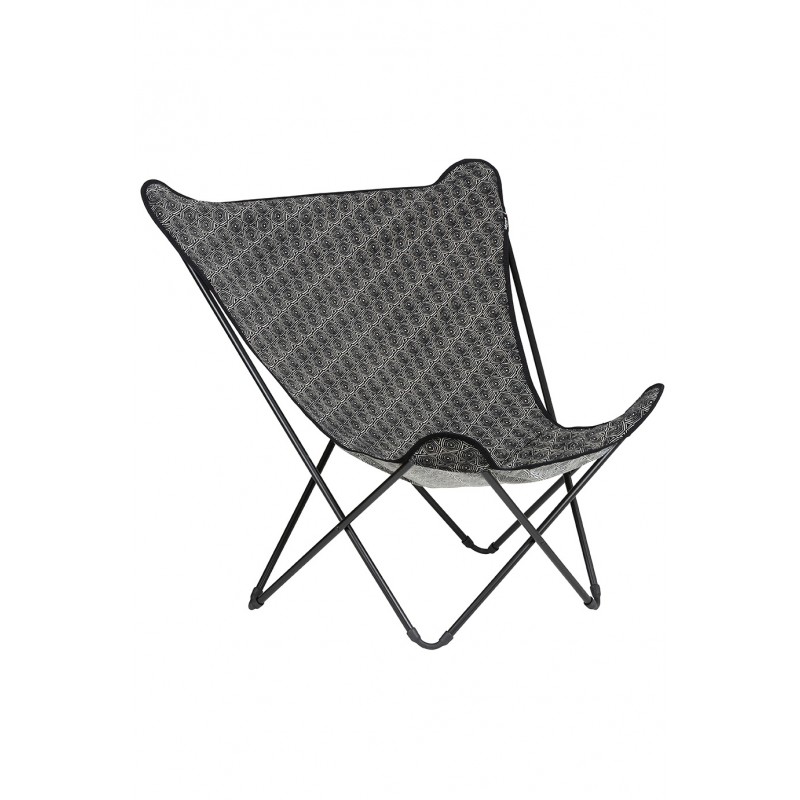 POP UP XL Folding Armchair WITH PRINTED PATTERN LaFuma LFM2957 Cara Hexa Black/Black