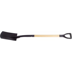 Stocker Wide steel spade with wooden handle