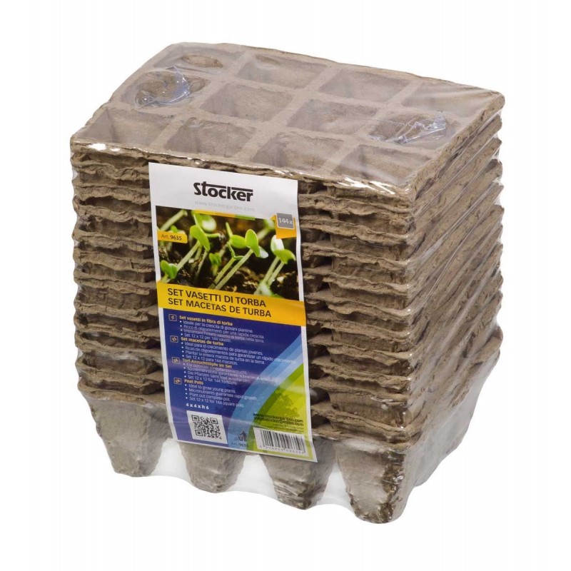 Stocker Set pot en fibre de tourbe 12 x 16 x h6 cm