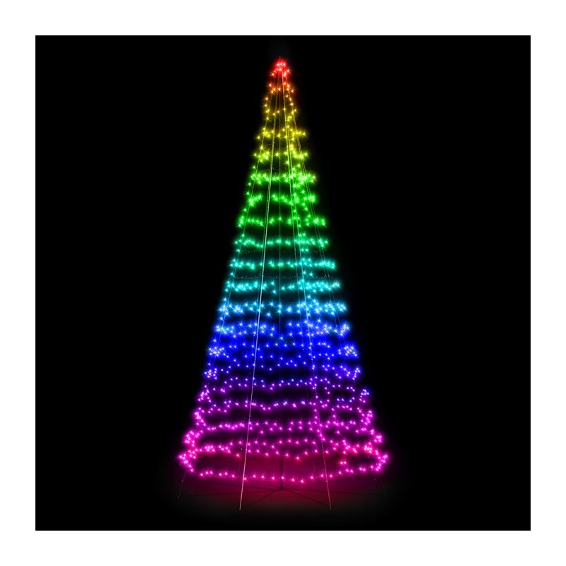 Twinkly - lumières de sapin de Noël intelligentes - 32 m - 400 lumières LED  colorées (RGB) - avec application mobile, minuterie et variateur de lumière  Idéal pour un sapin de Noël de 200-250 cm