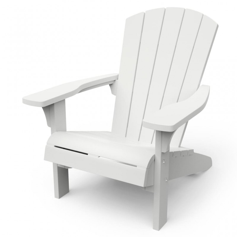 Keter ROCKING ADIRONDACK Chaise blanche convertible en bascule