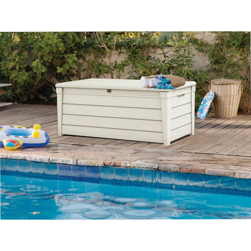 Keter Baule BRIGHTWOOD Pool Box 120 Blanc