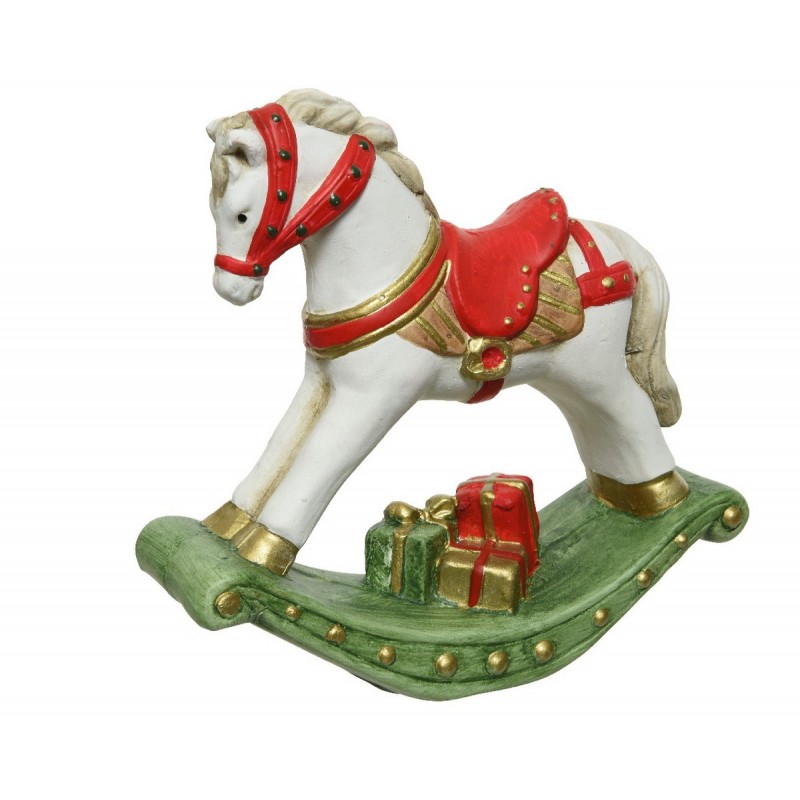 Cheval à bascule en terre cuite 16,5 cm.