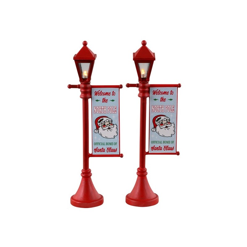 North Pole Lamppost Set Of 2 Réf. 34091