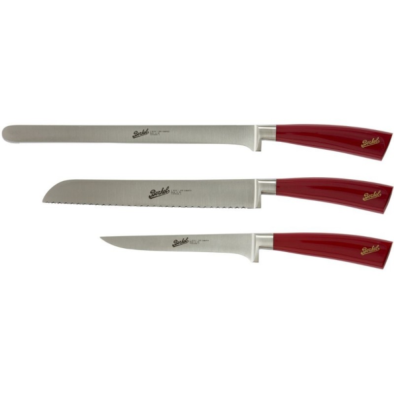 Berkel Elegance Ham set 3 couteaux Rouge