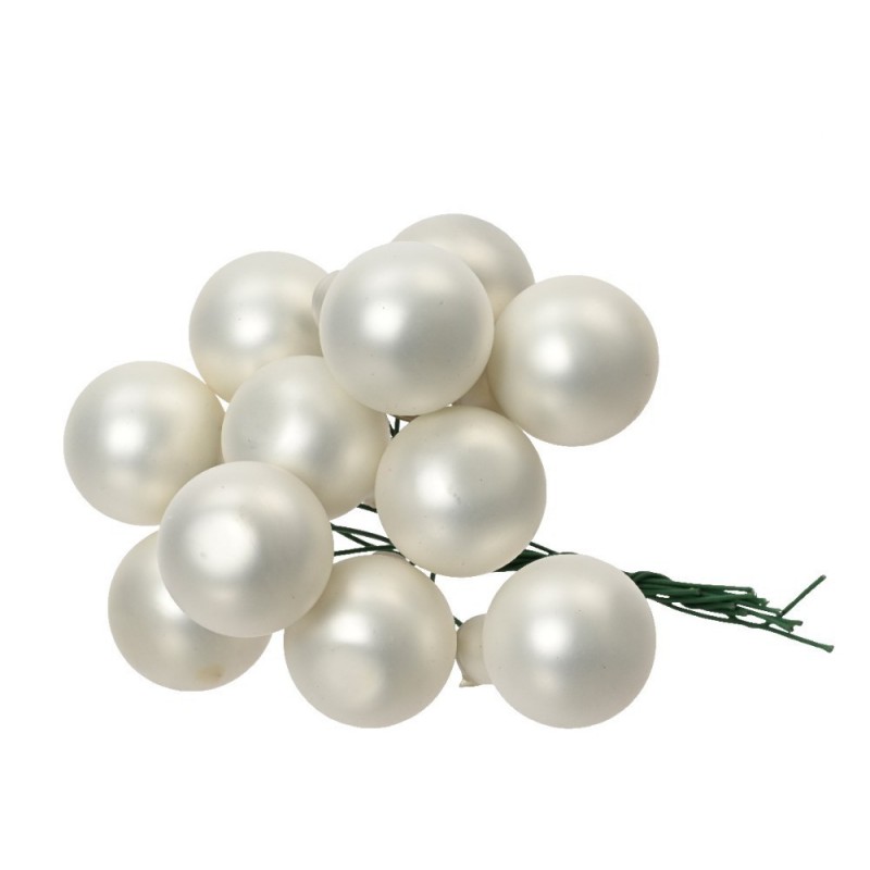 Bouquet de boules de verre blanc