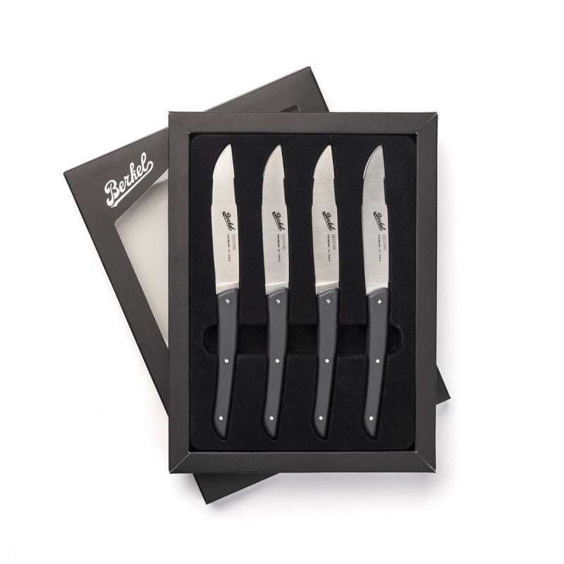 Berkel Coffret de 4 couteaux à steak noirs