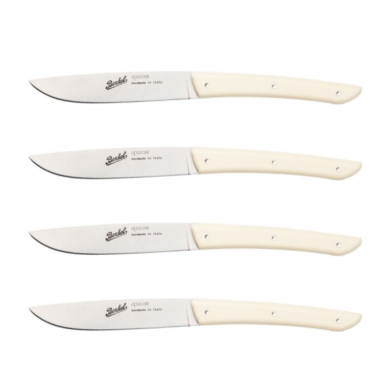 Berkel Lot de 4 couteaux à steak crème