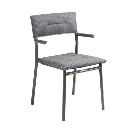 Chaise empilable avec accoudoirs ORON LaFuma LFM5273 Argent