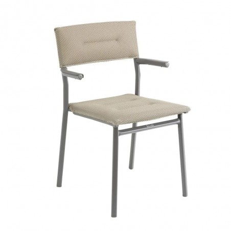 Chaise empilable avec accoudoirs ORON LaFuma LFM5273 Moka