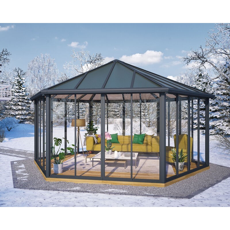 Canopia Garda Tonnelle fermée en aluminium 5,2X6 m