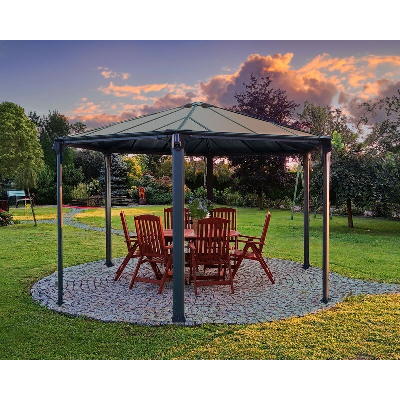 Canopia Monaco Hexagonal Gazebo in Aluminum 3.6X4 m