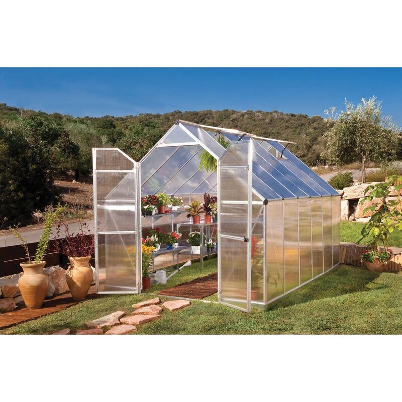 Canopia Essence Double Layer Garden Greenhouse in Polycarbonate 367X244X229 cm Silver