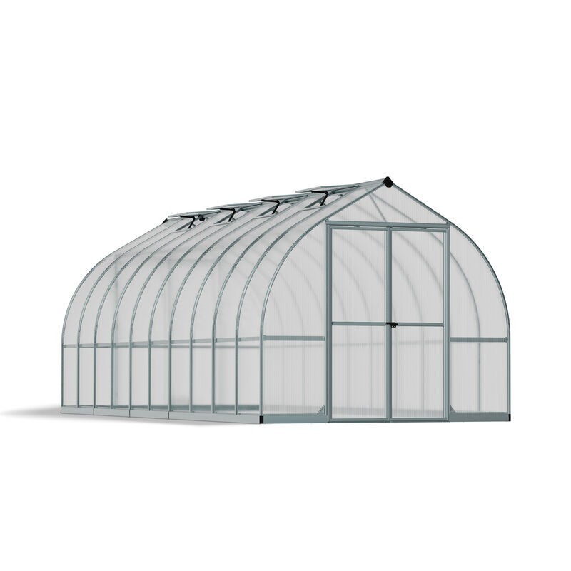 Canopia Belle Serre de Jardin Double Couche en Polycarbonate 613X244X219 cm Argent