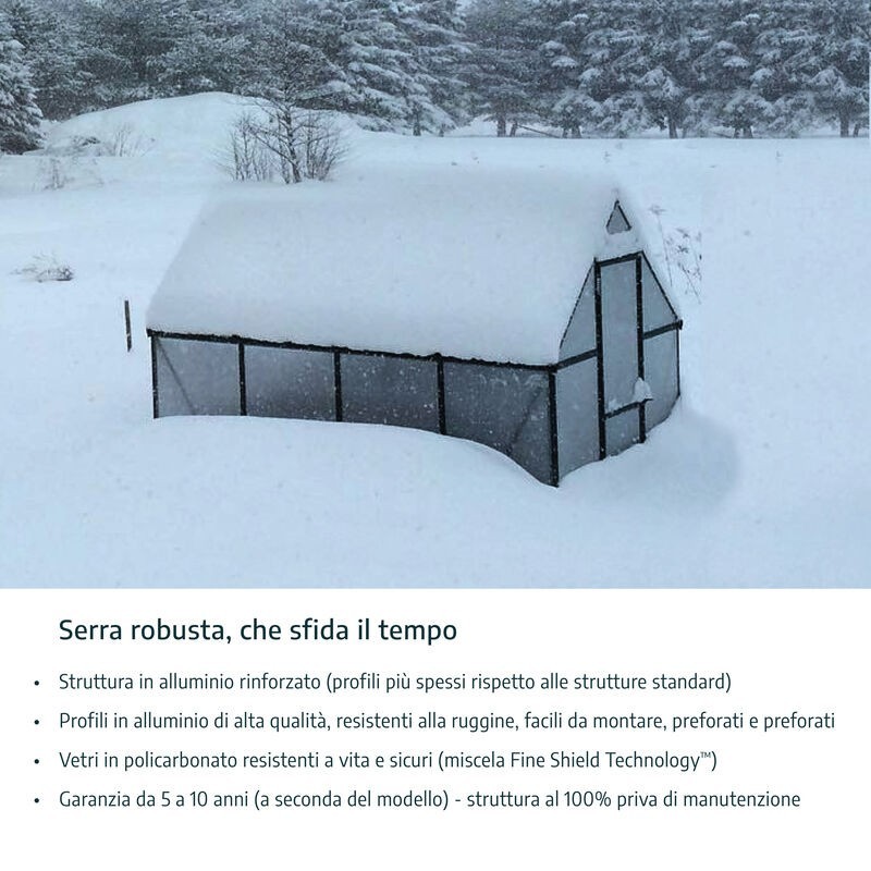 Serre de jardin Canopia Glory en polycarbonate premium 244X195X251 cm