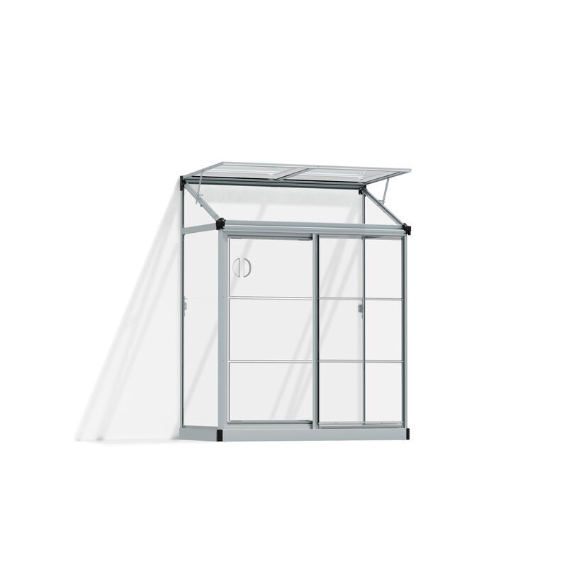 Canopia Lean-To Garden Greenhouse in Polycarbonate 125X63X160 cm Transparent