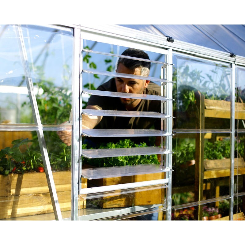 Canopia Slatted Side Window for Greenhouse - Silver