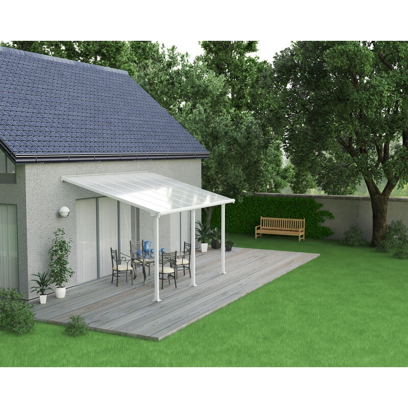 Canopia Pergola Adossée Olympia en Aluminium 3X4,3 m Blanc