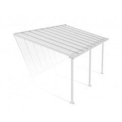 Canopia Olympia Lean-to Pergola in Aluminum 3X5.5 m White