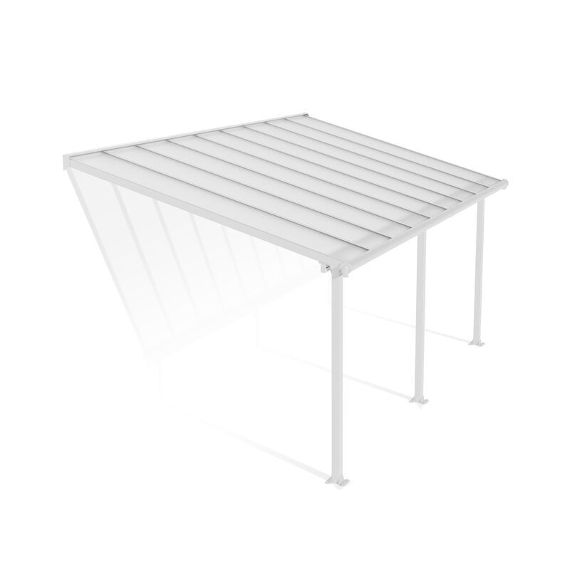 Canopia Olympia Lean-to Pergola in Aluminum 3X5.5 m White