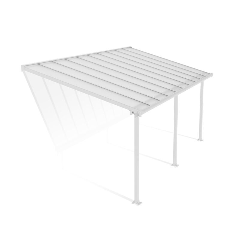 Canopia Pergola Adossée Olympia en Aluminium 3X6,2 m Blanc