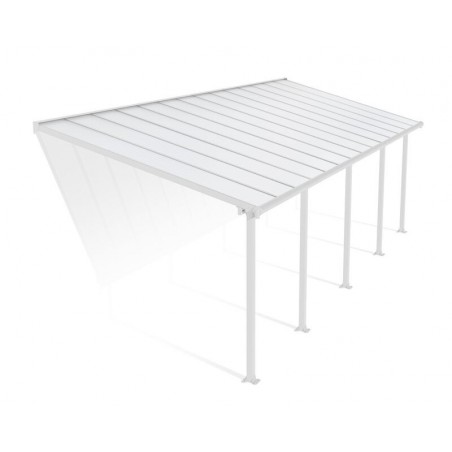 Canopia Olympia Lean-to Pergola in Aluminum 3X8.6 m White