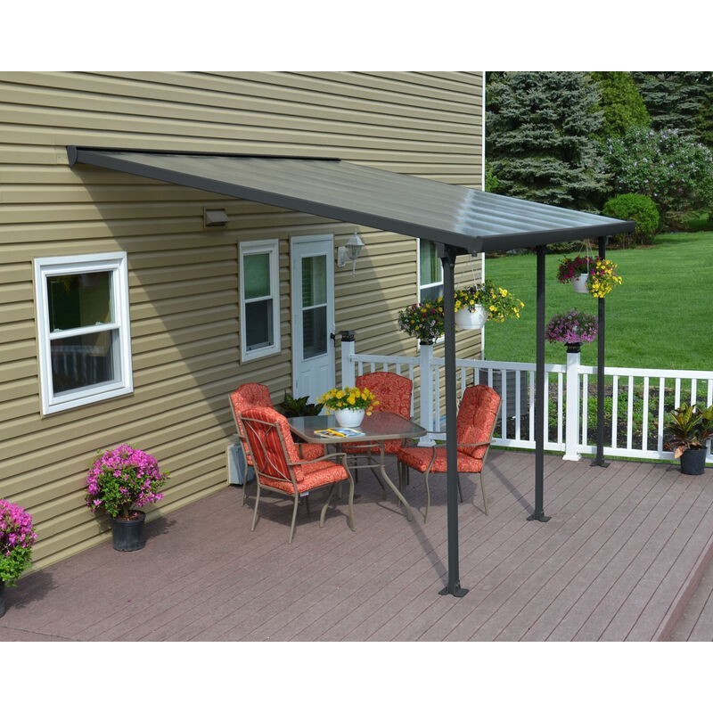 Canopia Pergola Adossée Feria en Aluminium 3X4,3 m Gris