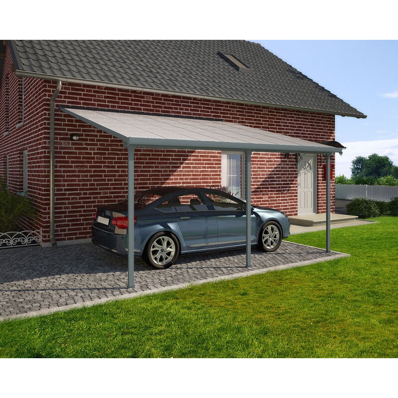 Canopia Feria Lean-to Pergola in Aluminum 3X4.3 m Grey