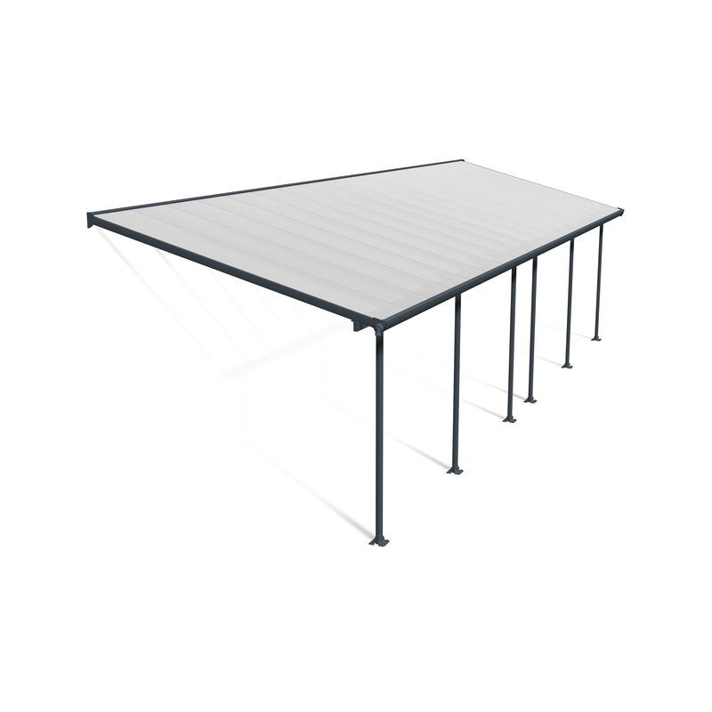 Canopia Pergola Adossée Feria en Aluminium 3X9,7 m Gris