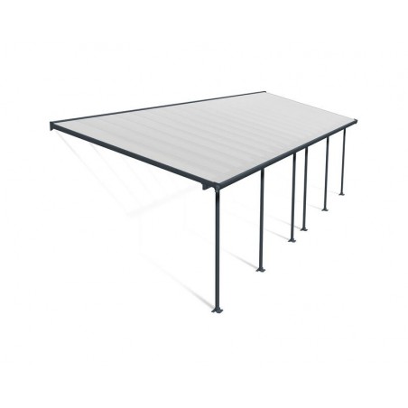 Canopia Feria Lean-to Pergola in Aluminum 3X9.7 m Grey