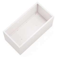 Jardinière Herstera PLANTER 50 en métal blanc 100x50x50cm