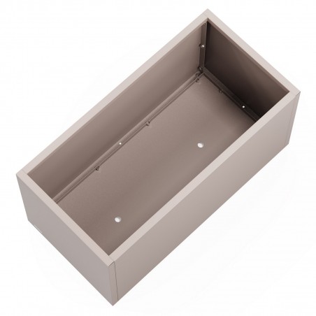 Jardinière Herstera PLANTER 50 en métal gris foncé 100x50x50cm