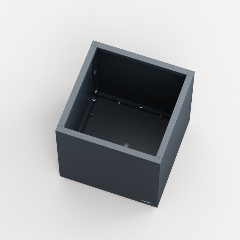 Cubo Herstera PLANTER CUBE 50 planter in Anthracite metal 50x50x50 cm