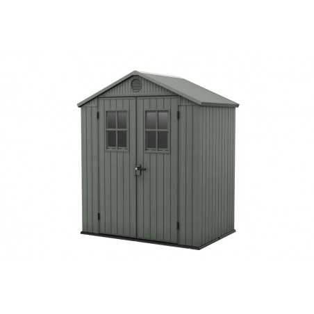 Keter DARWIN 6x4 Green Resin Garden Shed with Front Windows